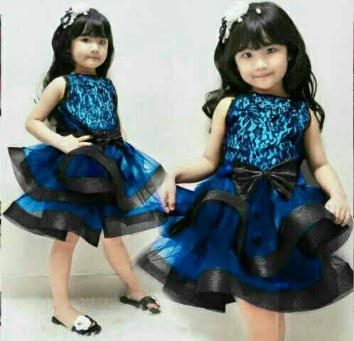 Baju Anak Gaun Biola Kids Blue