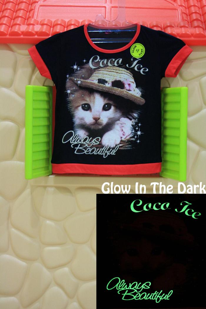 Kaos / Baju Anak Glow In The Dark Coco Ice Black