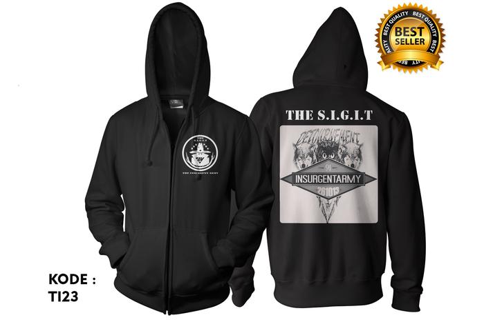 Jaket the insurgent army the sigit-hoodie zipper ti23