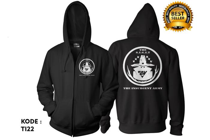 Jaket the insurgent army the sigit-hoodie zipper ti22
