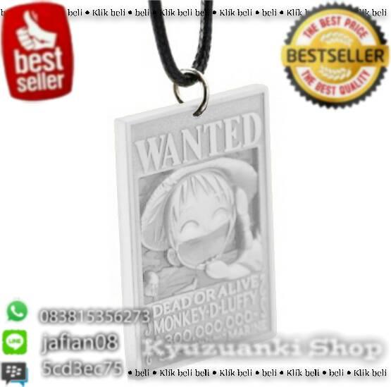 kalung anime liontin putih cosplay luffy nami one piece impor korea