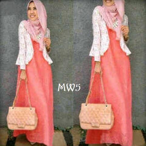 W705 Gaun Dress Wanita Gamis Produsen Pakaian High Quality SIZE LENGKA