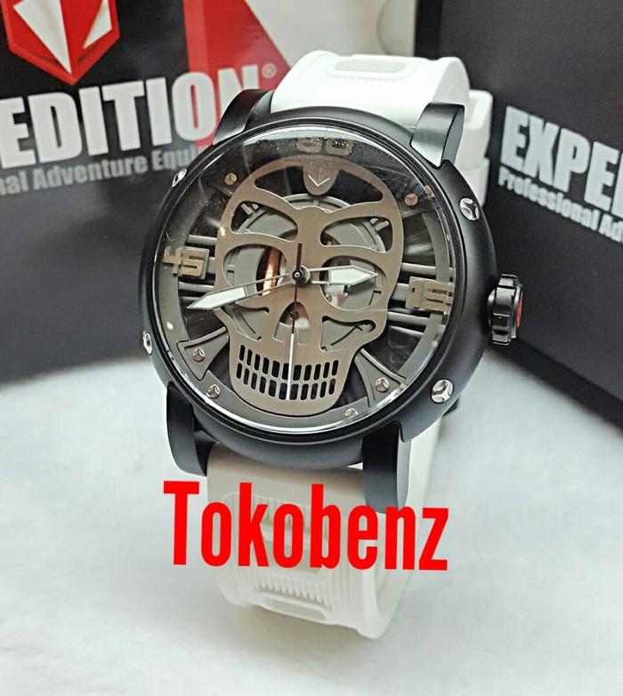 Jam Tangan Expedition Skull Black-White Original