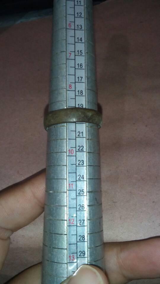 875.1 bj cincin perunggu ring 9 temuan sungai u/koleksi/asli/kuno