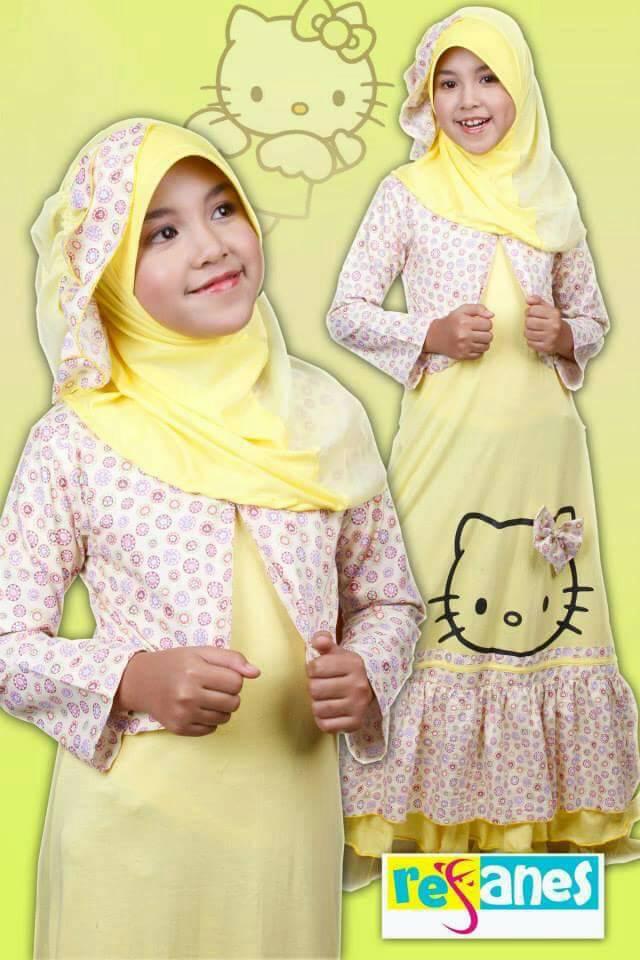 Gamis Anak Hello Kitty Cardigan Pink Refanes SALE10% (SIZE 10)_GOSEND