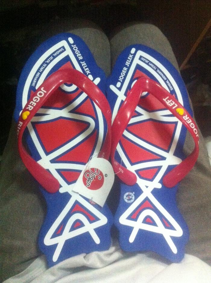 Sandal Joger Ikan Blue Red
