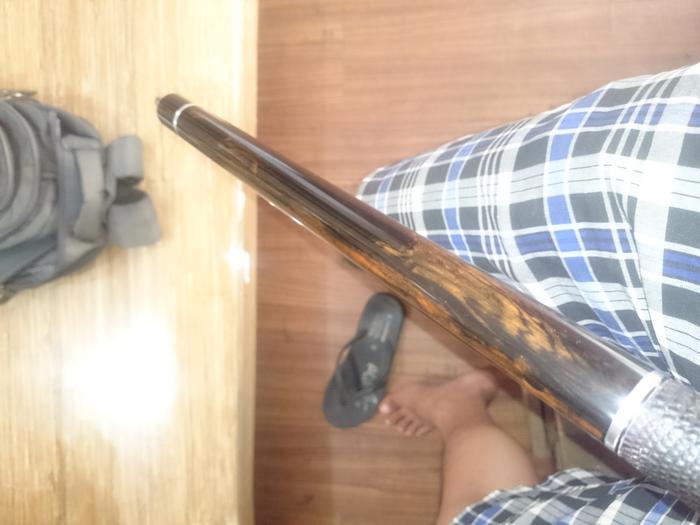 stick obral lucasi hybrid LHF-12 (wrap lizard leather n shaft baru)