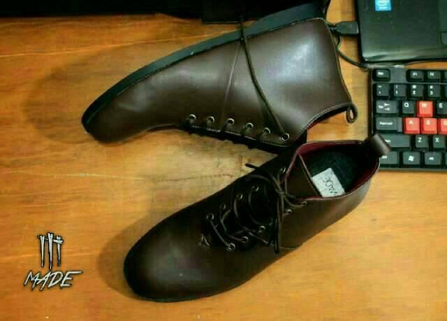 SEPATU BOOT MADE BRODO ORIGINAL BLACK AND BROWN (FREE KAOS KAKI)