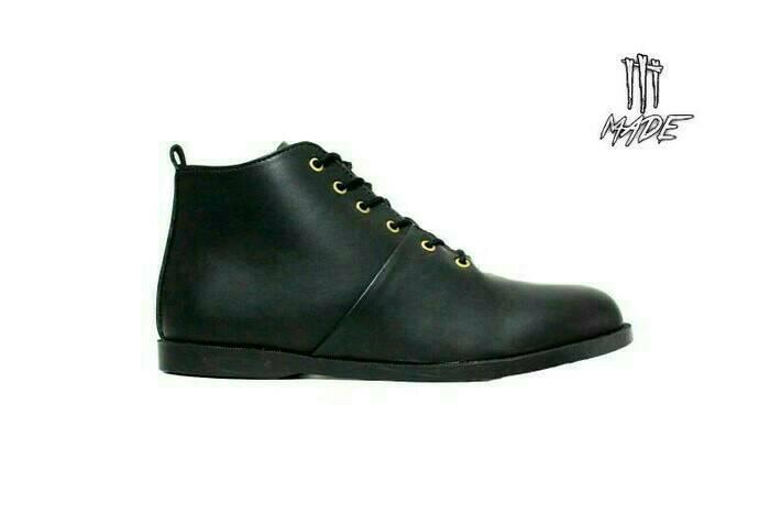 SEPATU BOOT MADE BRODO ORIGINAL BLACK AND BROWN (FREE KAOS KAKI)