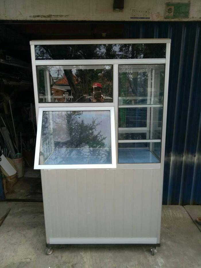 gerobak alumunium, gerobak serbaguna, gerobak juice, etalase alumunium