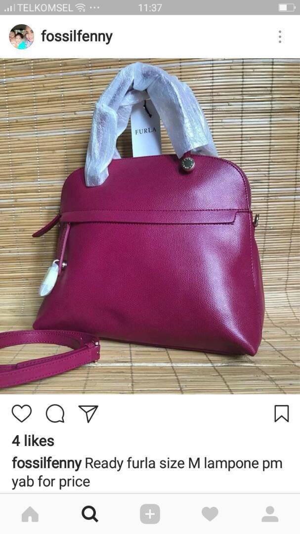 furla dome piper color lampone size Medium
