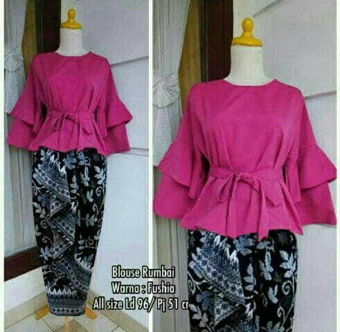NR Setelan Baju Kebaya Batik Rumbai