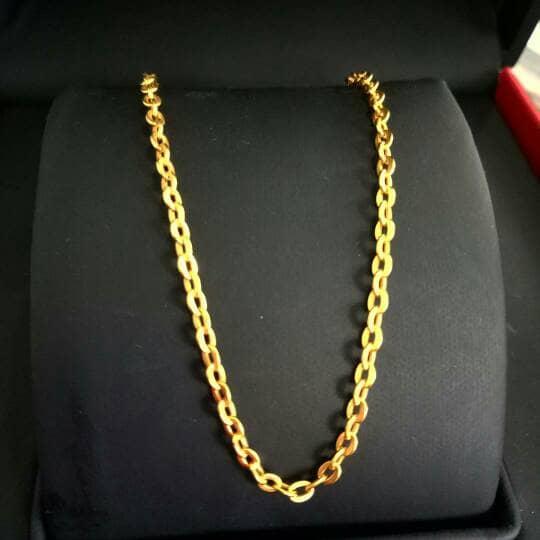 Kalung Emas asli model fancy Kadar 875 Emas kadar 23 karat