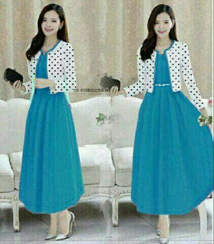 NR Maxi dress /Gamis /Longdress Polka