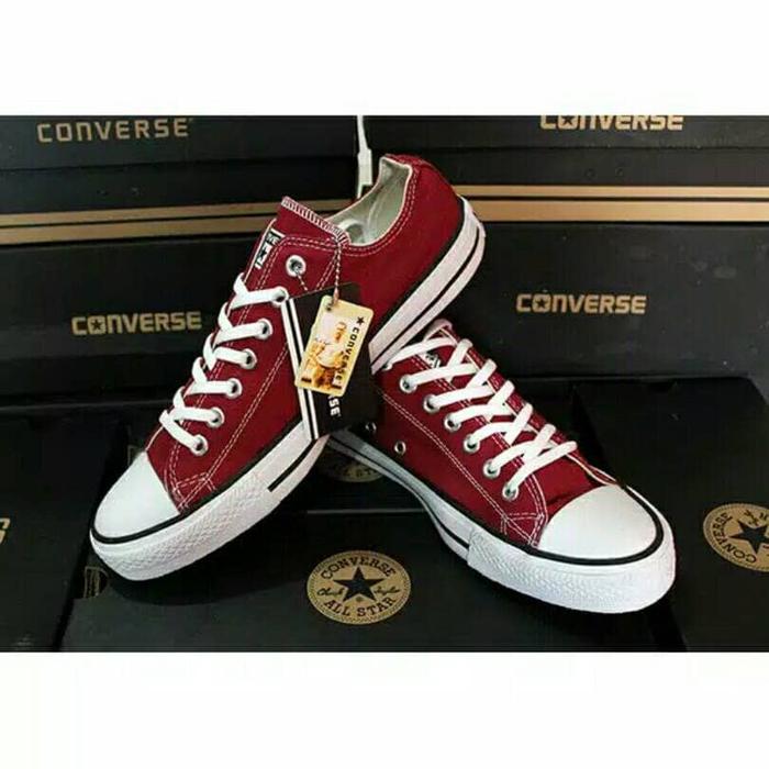Sepatu Converse Maroon (Tanpa Box converse)