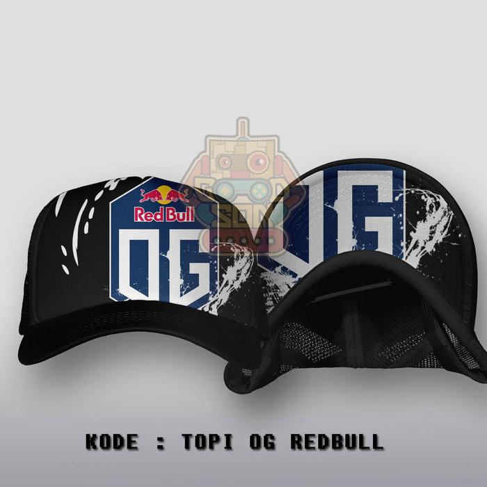 Topi Trucker Cap Gaming Dota 2 OG Redbull