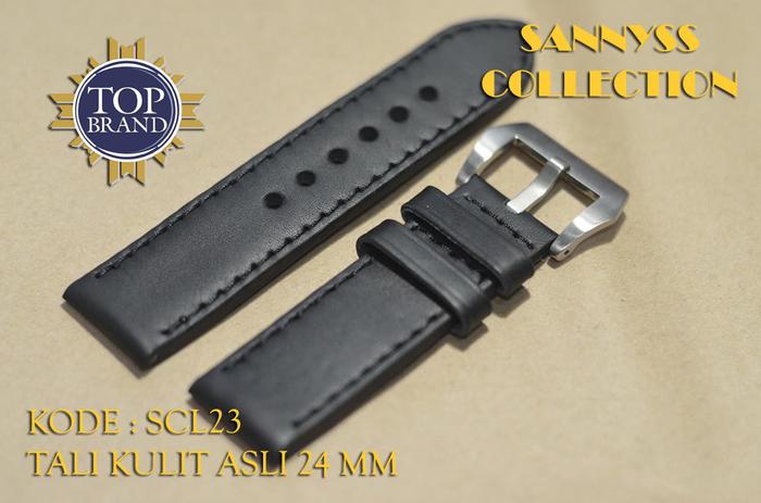 STRAP TALI JAM SWISS ARMY KULIT ASLI 24 MM HITAM ORIGINAL