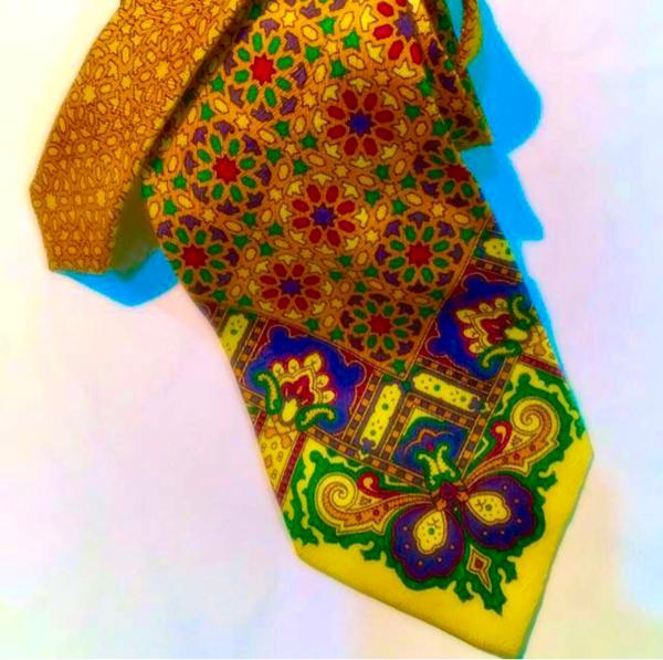 Gianni versace printed silk tie