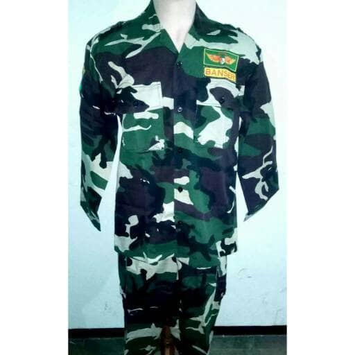 Setelan Seragam PDL Banser Loreng Nato Woodland Army - Twill Drill