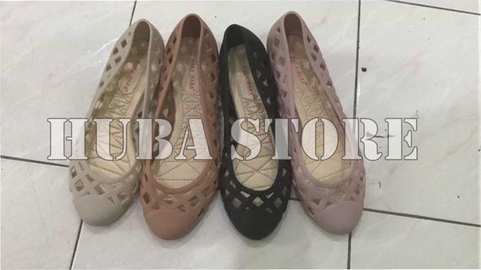 Sepatu wanita sepatu import wedges Jelly 3 cm bara bara 1746 pls