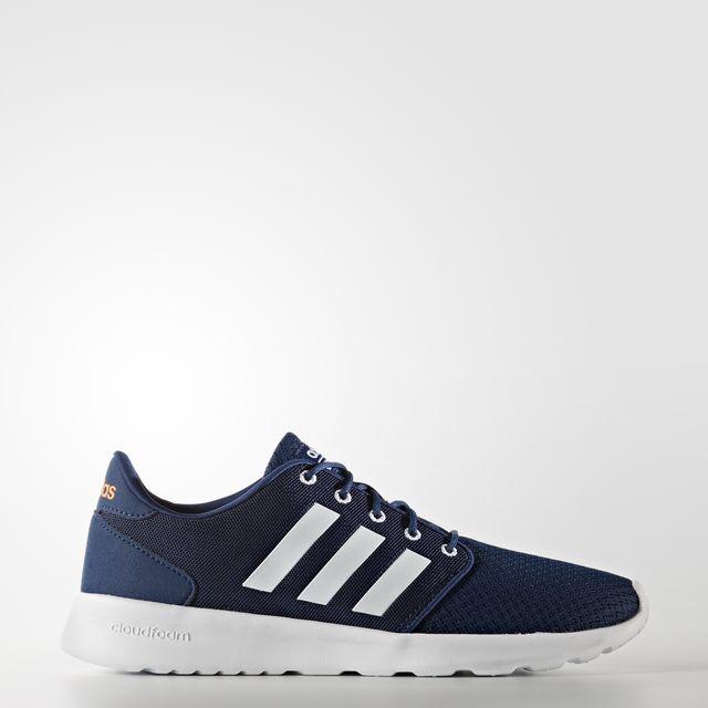 Adidas Women Cloudfoam QT Racer Shoes Blue Original