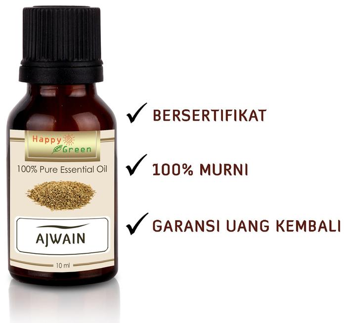 Happy Green Ajwain Essential Oil (10 ml) - Minyak Ajowan Murni