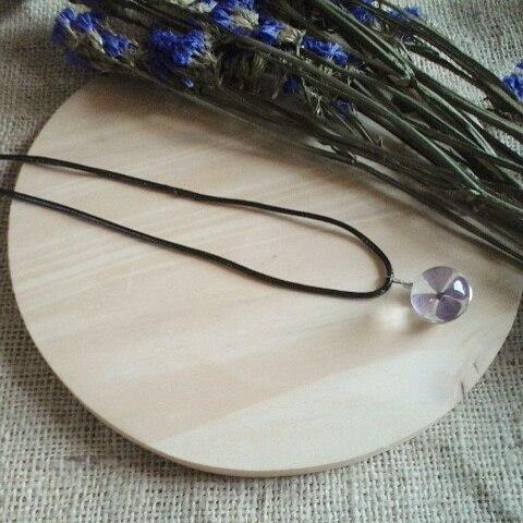 Kalung Bunga Kering 'Butterfly Flower' Warna Ungu