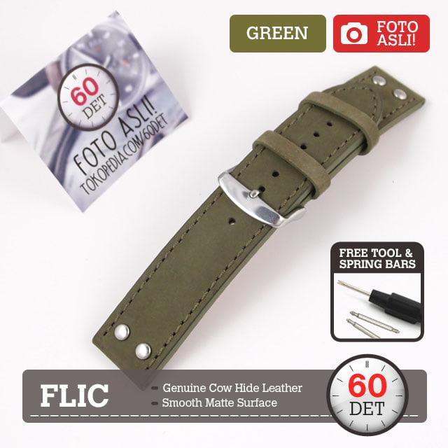 High Quality Leather Strap 20mm 22mm FLIC Flieger Pilot Tali Kulit Jam