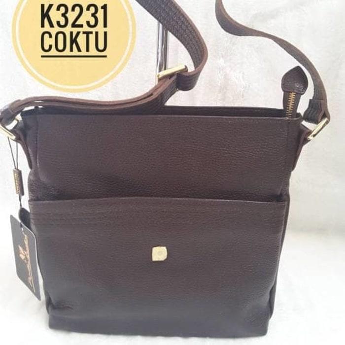 Tas Kulit Papillon Original K3231 Coklat Tua