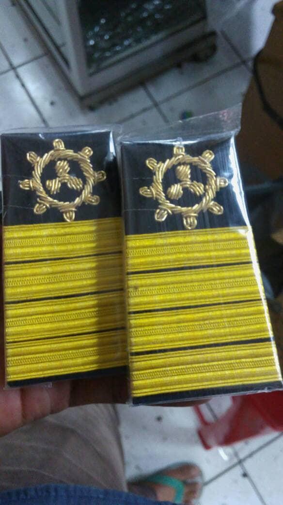 pangkat epolet pelayaran logo baling baling strip 4