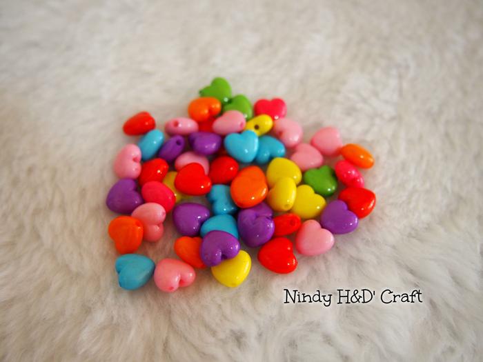 Mote Love Medium - Mote Anak - Mote Warna Warni - Mote Gelang Anak
