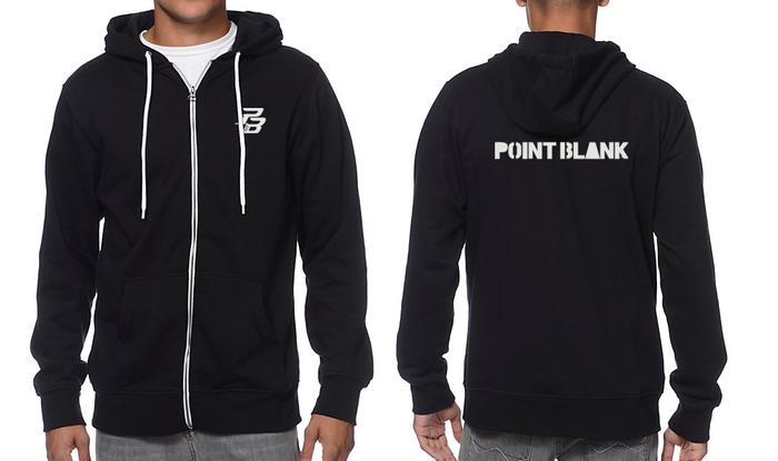 Jaket Point Blank Black Hoodie JW PB 01