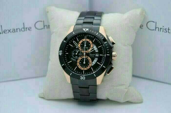 Alexandre Christie AC 6465 Black Rosegold original