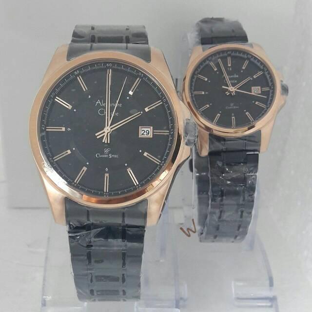 Alexandre Christie Couple AC 8402 black rosegold original