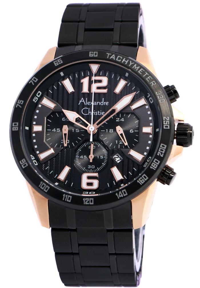 Alexandre Christie 6444MC - AC6444MC Black Rose Chronograph ORIGINAL