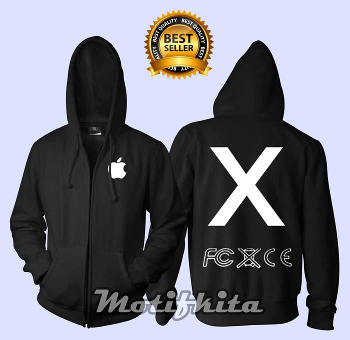 Jaket IPHONE I PHONE I-PHONE X APPLE Sweater Hoodie Zipper KEREN