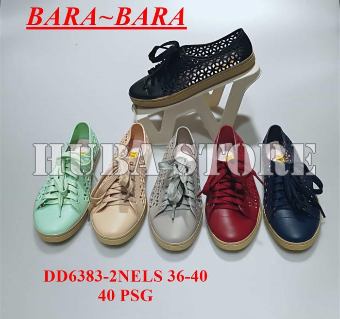 Sepatu wanita jelly shoes import sneakers cewe kets Barabara DD6383-2N
