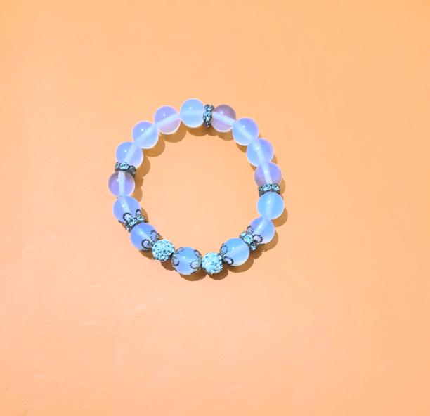 Gelang Batu White Opalite