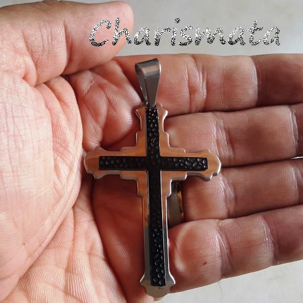 BANDUL/LIONTIN TITANIUM SALIB HITAM
