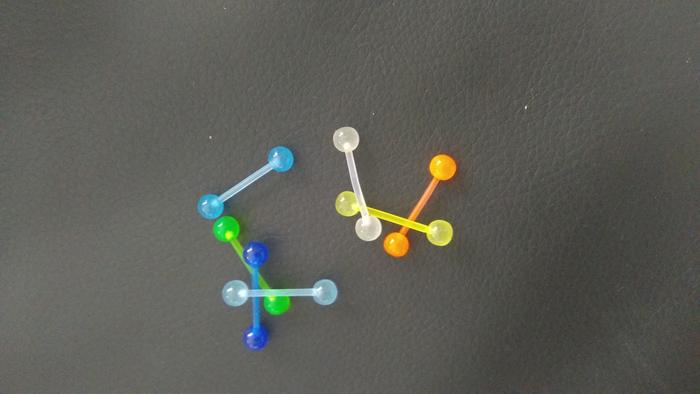 Jual anting barbel plastik warna warni