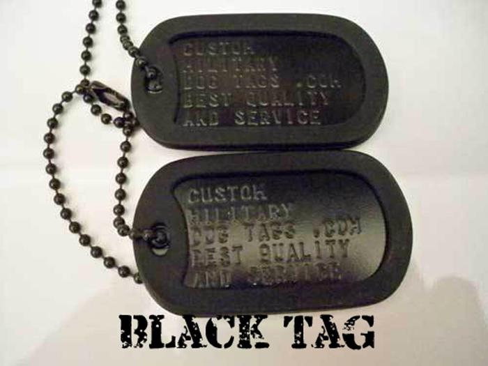 BLACK DOG TAG / kalung militer / kalung identitas