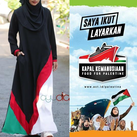 Dress Gamis Pesta Syari Cantik Gaza -Hanya Dress- by Ayudia Indonesia