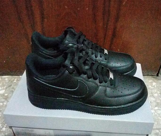 Nike Air Force 1 Triple black suade , white , brown | 100% original