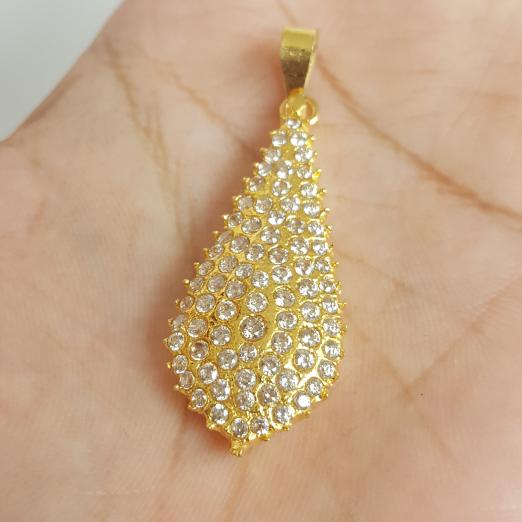 Mainan Kalung Salak Kecil Mata Permata Lapis Emas 24k Goldplated