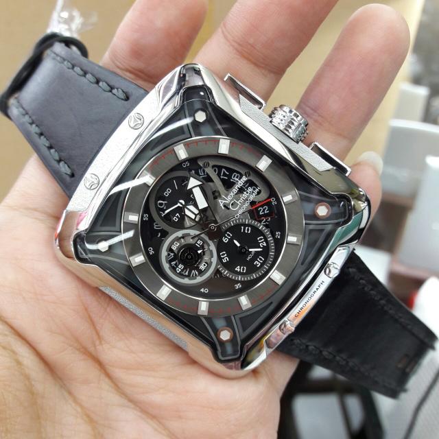 jam tangan tangan kulit alexandre christie ac 3030 (batrai) mc black s