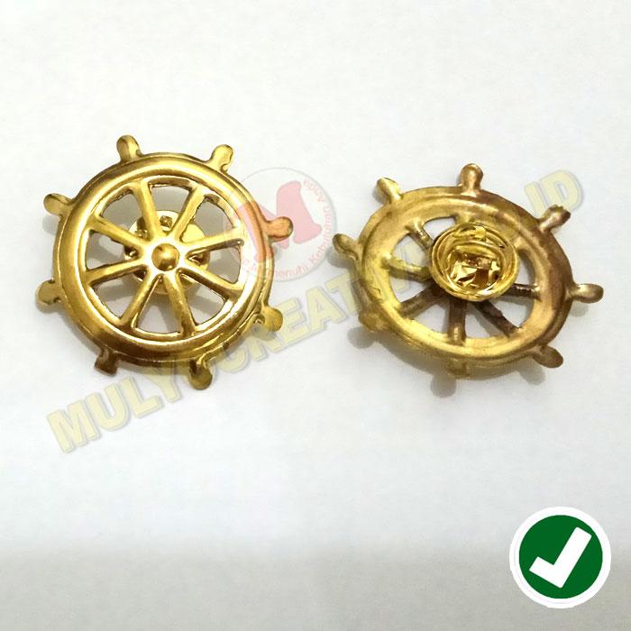 Pin Pelayaran Logo Kemudi pelayaran - Pin Kemudi Pelayaran