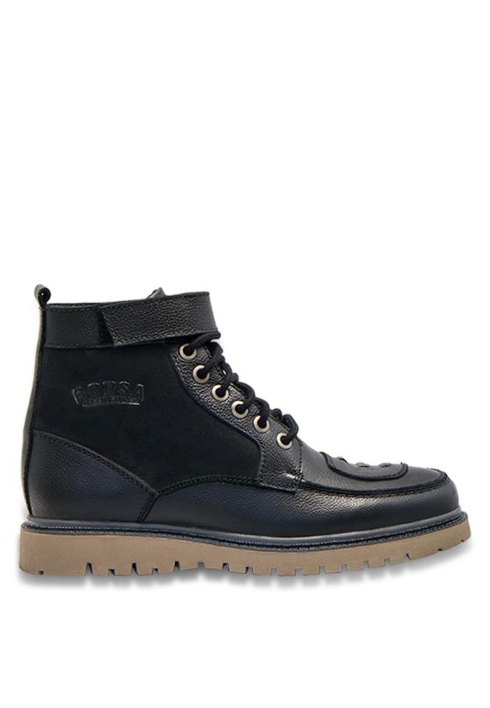 Sepatu Boots Kulit Asli Pria / Borsa - Prestige - Jackson (Black)