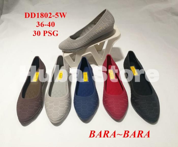 Sepatu wanita jelly flatshoes sepatu cewe teplek import DD1802-5W