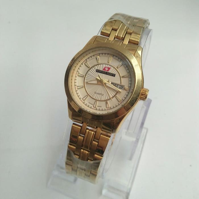 JAM TANGAN SWISS NAVY HC-5860L WANITA FULL GOLD ORIGINAL