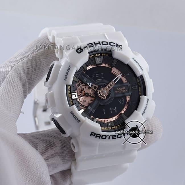Jam Casio G Shock GA-110RG-7A White Rose Gold GA110 Original Ori BM
